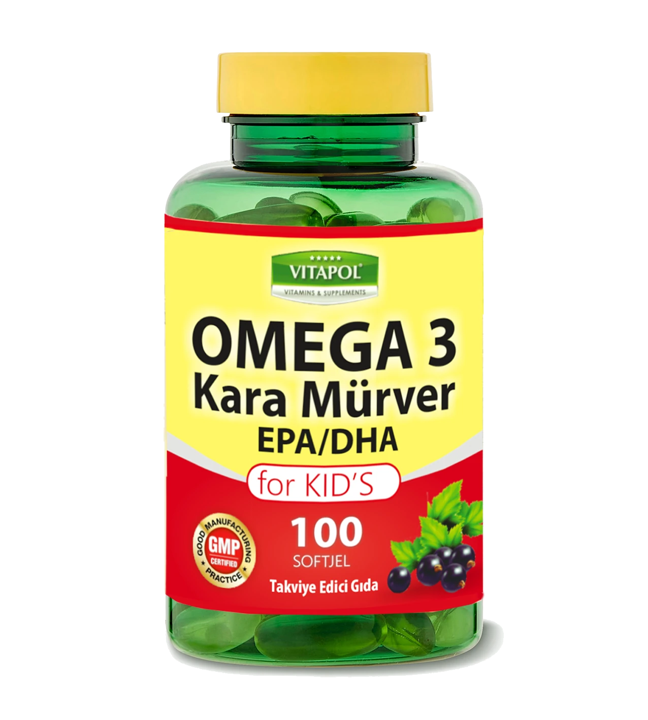 Kids Omega-3 Karamürver EPA DHA 100 Softjel