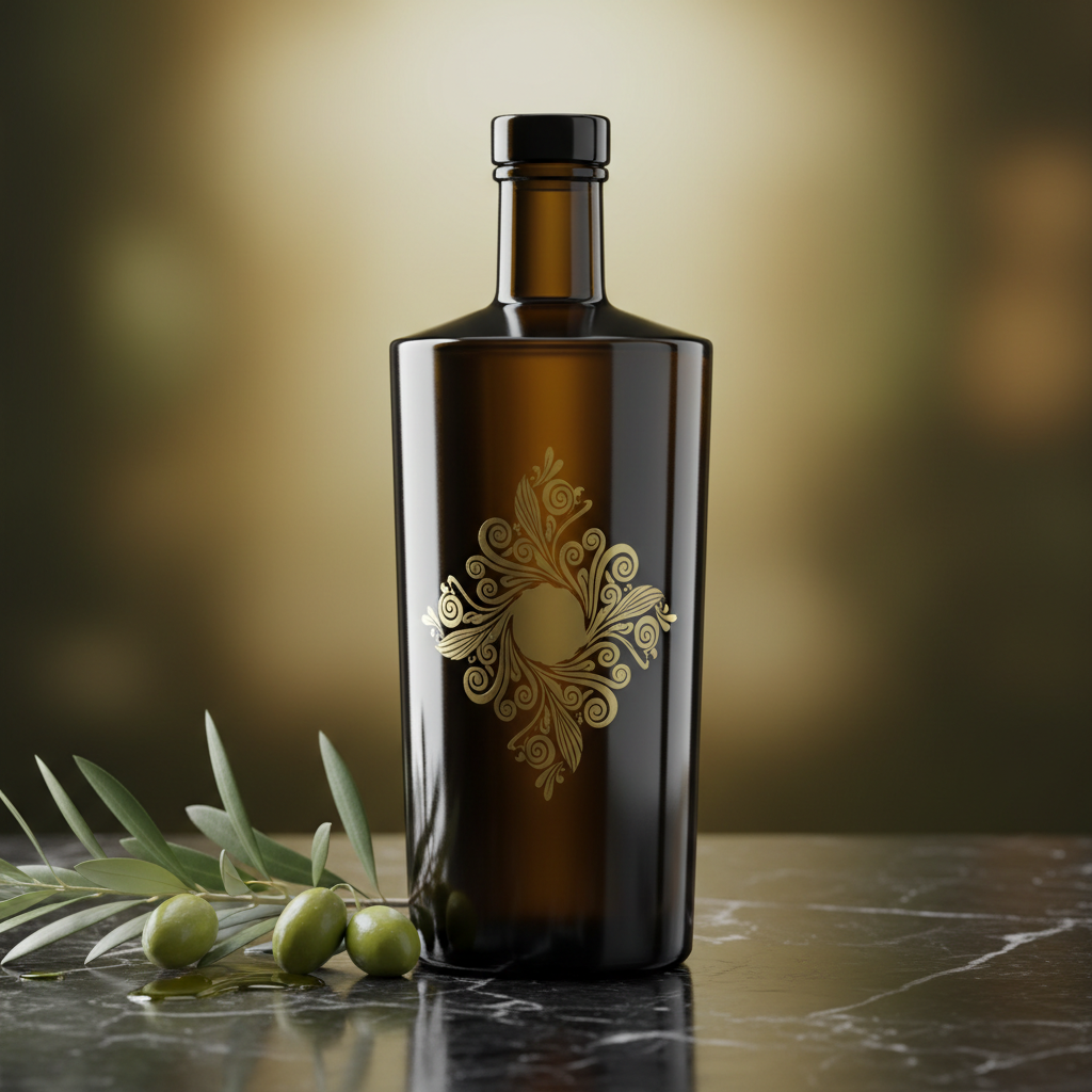 Premium Aegean extra virgin olive oil 500ml dark glass bottle