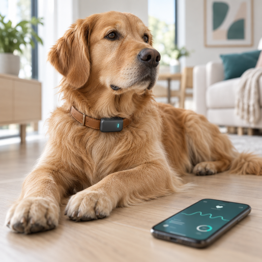Vet-Cardio Tag akıllı tasma takılı köpek, kablosuz kalp atışı izleme