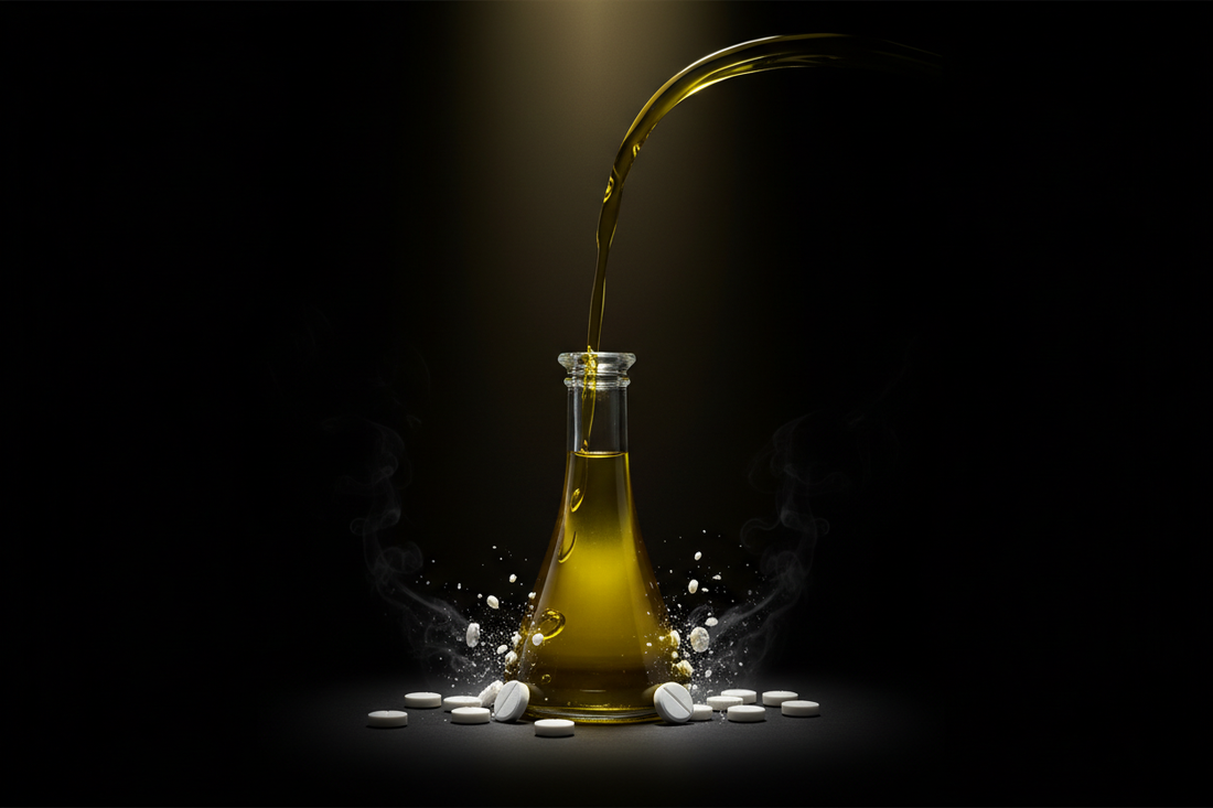 Turkish extra virgin olive oil replacing pharmaceutical pills — oleocanthal anti-inflammatory science — Benjamin's Gardens wholesale Aegean EVOO