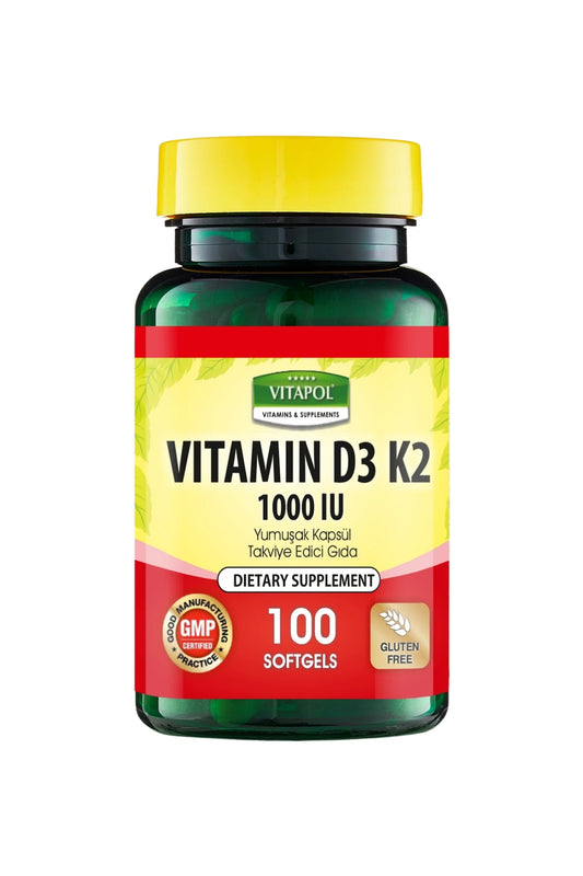 Vitamin D3K2 1000 IU 100 Softjel