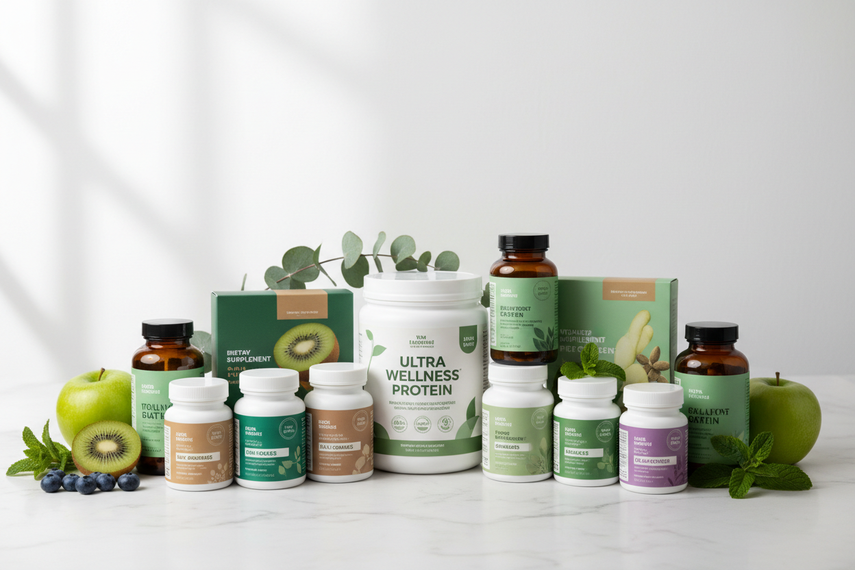 takviye edici gıdalarla ilgili görsel oluştur